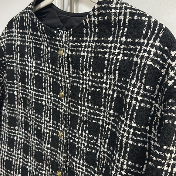 ZARA Tweed Quilted Lady Jacket - Picture 3 of 9